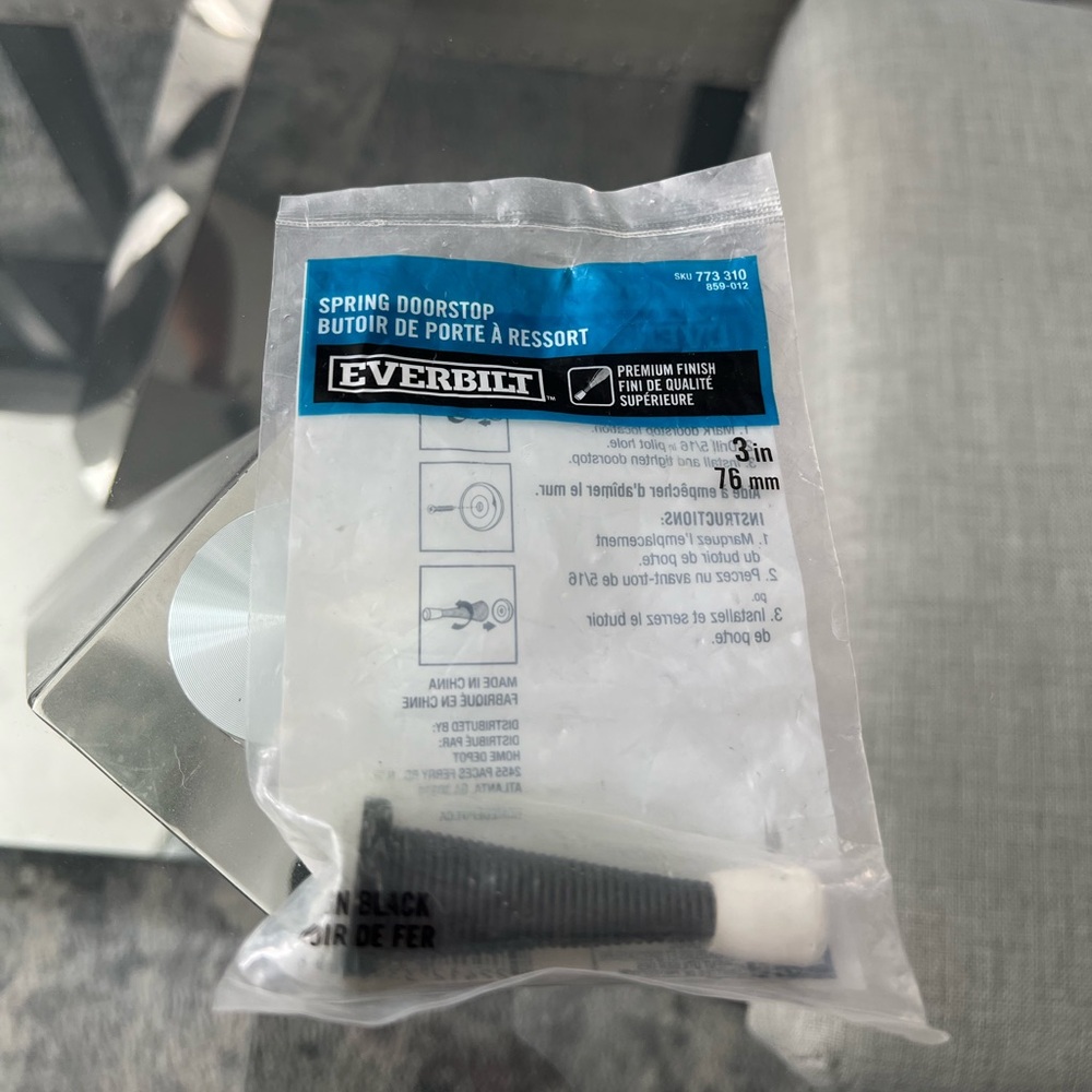 Black Spring Doorstop